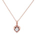 Solitaire Embedded Diamond Heart Necklace 10k Rose Gold